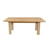 Farmhouse Innovative Woven Rattan Entryway Bench in Natural