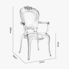 Clear acrylic chair with minimalist design for modern interiors