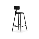 3 Pieces Industarial High Natural Bar Table Set with Stools with Metal Legs