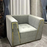 39.4" Modern Faux Leather Upholstered Single Sofa Chair Luxury Accent Chair
