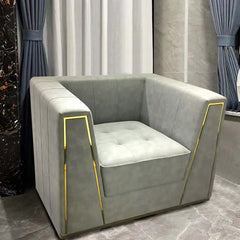 Luxury modern faux leather single sofa chair for elegant living room decor