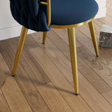 Nordic Pink Round Accent Chair with Velvet Upholstery