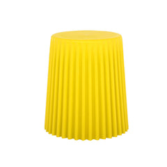 Yellow PP plastic end table for a trendy and modern living room