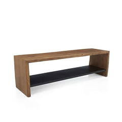 39-inch shoe rack bench made of solid and stylish rustic wood