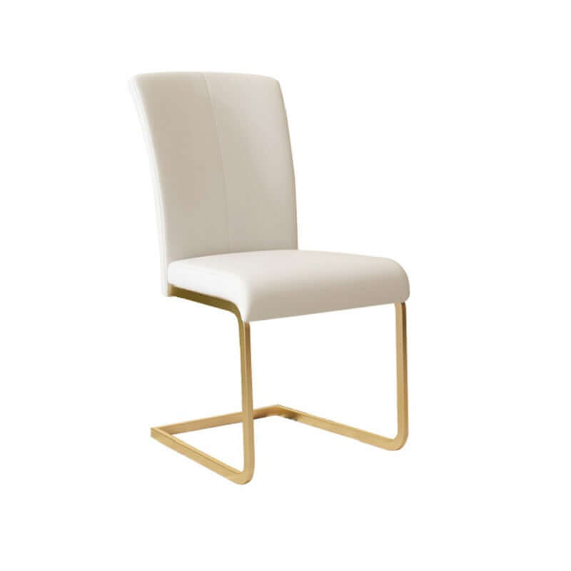 Chic Contemporary Black Upholstered Dining Chairs Set of 2 with Gold Base