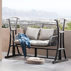 Aluminum Frame Rattan Woven Hanging Chair - Stylish and Comfortable Outdoor Furniture