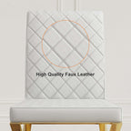 Contemporary leather dining chairs in black with golden legs - set of 2 for modern dining space