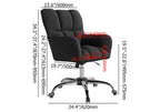 Elegant and practical office chair with swivel and height adjustment, upholstered in cotton and linen fabric