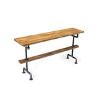 Wooden bar height table set with 6 chairs for dining area