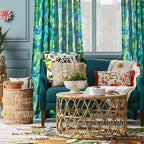 Boho style 2-piece natural rattan hand-woven coffee table and side table set for home decor