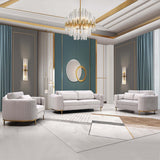 Modern Living Room Sets Green Velvet Upholstered Chair & Loveseat & Sofa 3 Pieces