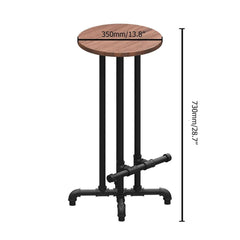 Durable and stylish bar stool in black finish, featuring solid wood construction and comfortable footrest