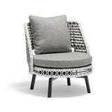 5Pieces Rattan Patio Conversation Set with Rotating Armchair and Round End Table