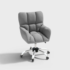 Modern office chair designed with cotton and linen upholstery, swivel function and height adjustment for versatility