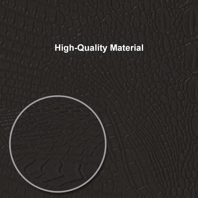 Stylish upholstered dining chairs in classic luxury black PU leather - 2 piece set