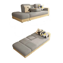 Comfortable Gray Sleeper Sofa with Storage