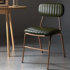 Metal frame modern brown dining chairs for a sleek and sophisticated dining experience