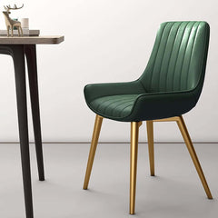 Modern dining chairs with high back and comfortable PU leather seat