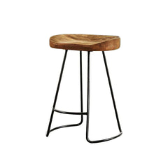 Modern industrial 7 piece breakfast table and bar stools set