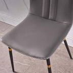 2-pack modern dining chairs featuring high back and leather upholstery
