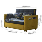 Stylish 55.1" Modern 2 Seat Convertible Sofa Bed Full Sleeper, Cotton & Linen Upholstery, Comfortable Design
