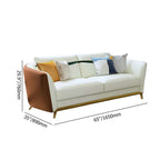 Modern Orange Faux Leather Living Room Sofa with Single Sofa & Loveseat Set of 3