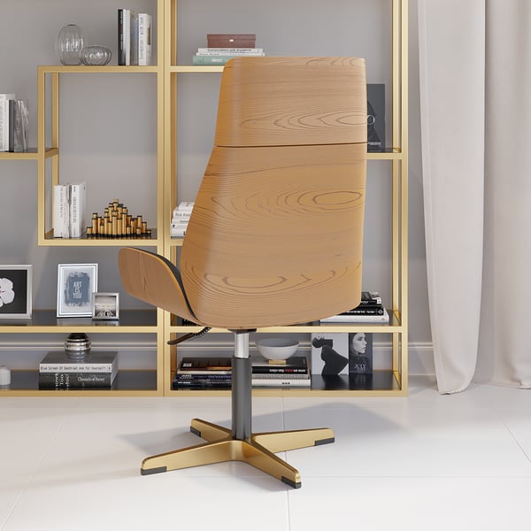 Black modern wooden executive writing desk and chair set for home office, 71 inches