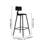 Industrial high natural bar table set with stools