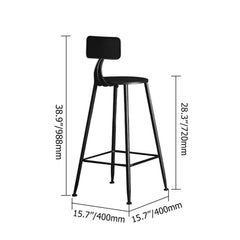 Industrial high natural bar table set with stools