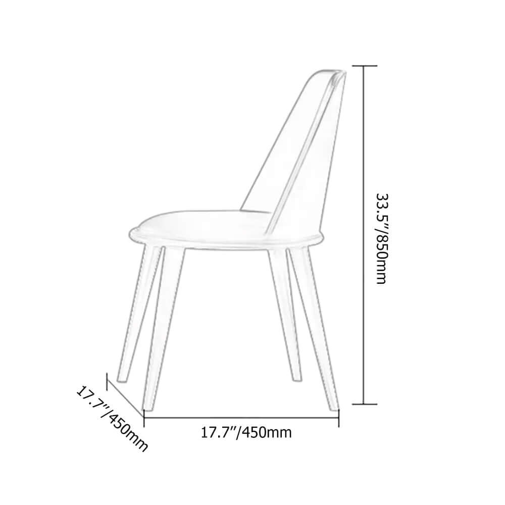 Glamorous set of 2 modern velvet dining chairs with high back and gold legs