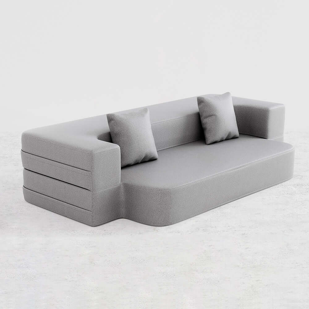 Modern 79 inch Folding Sofa Bed LeathAire Upholstered Full Sleeper with Stylish Appearance and Comfortable Sleeping Surface