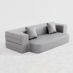 Modern 79 inch Folding Sofa Bed LeathAire Upholstered Full Sleeper with Stylish Appearance and Comfortable Sleeping Surface
