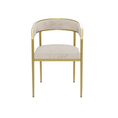 Sophisticated Gray Arm Chair with Plush Velvet Upholstery and Gold Legs for Contemporary Living Spaces