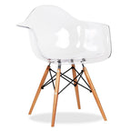 Minimalist transparent armchair with contemporary style