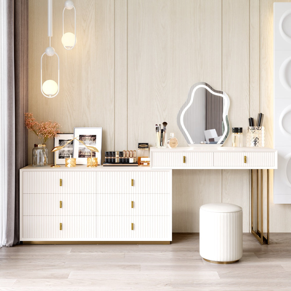 Best Selling Modern Dressing Table with Drawers Designs in Bedroom  Furniture Mirrored Dresser Table - China Dressing Table, Tables |  Made-in-China.com