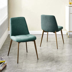 Contemporary green linen dining room chairs set of 2 for chic and elegant home furnishings