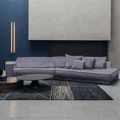 Elegant dark gray upholstered sectional sofa for modern living room