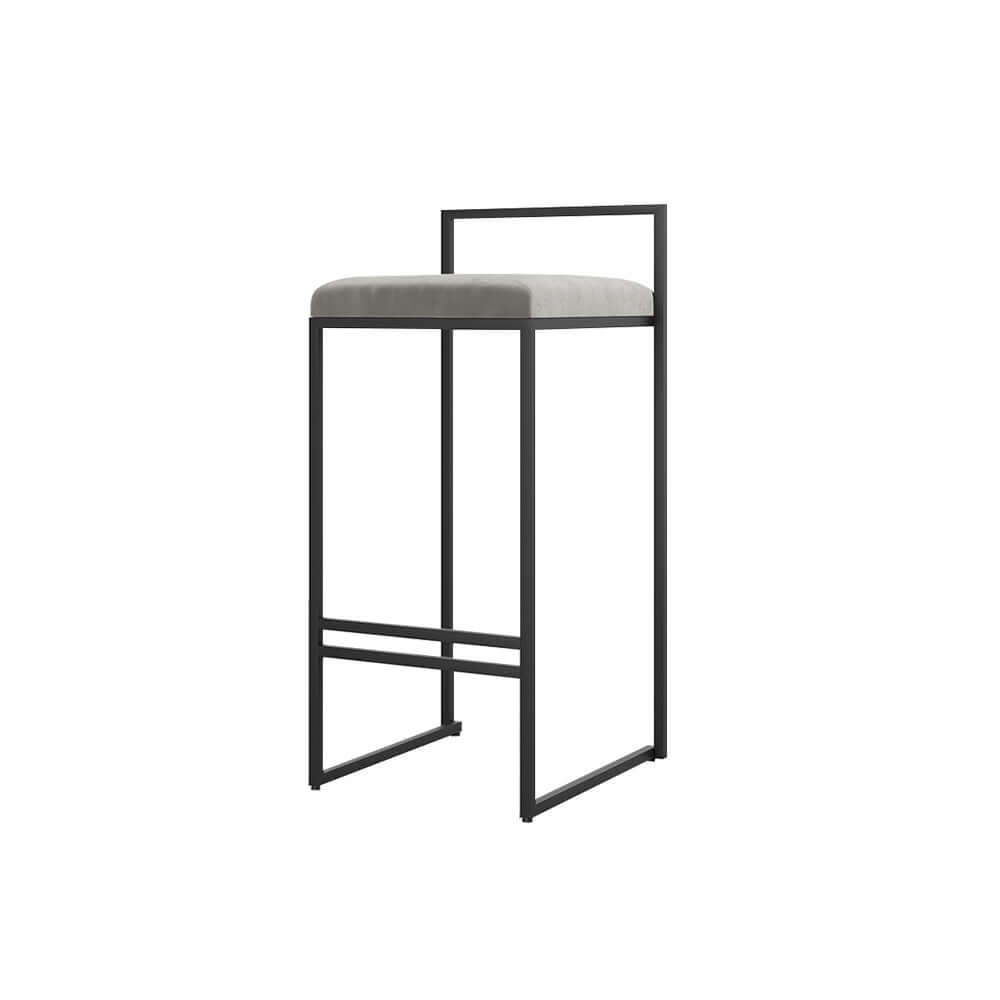 Luxurious White Velvet Bar Stools Set of 2 with Backrest and Footrest for Stylish Home Bar or Kitchen