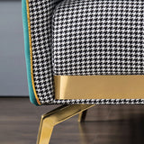 78.7" Modern Houndstooth Upholstered Sofa 3Seater Green Velvet Sofa