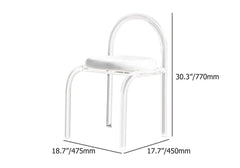 Sleek acrylic vanity chair with modern design for bedroom