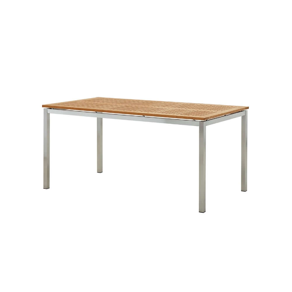 7-Piece Outdoor Dining Set with Sturdy Solid Wood Table and Aluminum Chairs