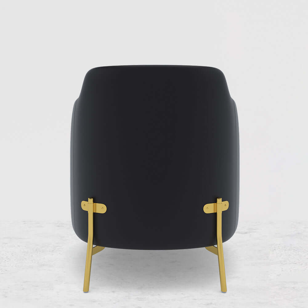 Elegant black and gray accent chair suitable for living room decor