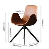 Modern Office Chair for Desk Upholstered PU Leather Task Chair with Armrest