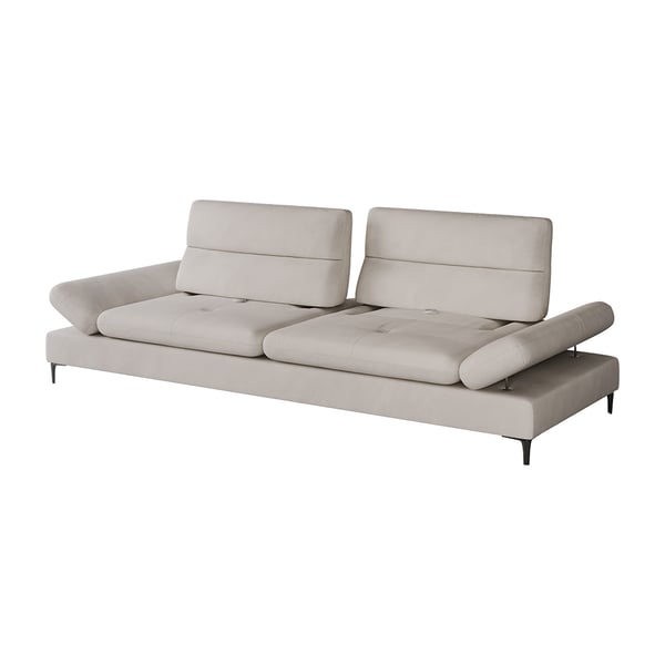 112.2" Modern Velvet Extra Deep Seat 4 Seater Sofa with Adjustable Armrest & Backrest
