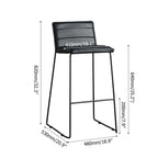 Elegant sled bar stool with PU leather upholstery