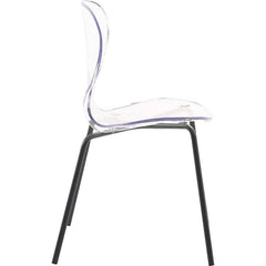 Eudora Stacking Side Chair in Clear, durable and versatile indoor/outdoor seating option