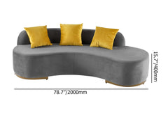 Elegant gray flannelette upholstered sofa set featuring 2 accent chairs and 3-seater for stylish home furnishings