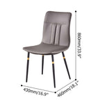 Pair of high back upholstered leather dining chairs perfect for modern dining setup