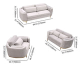 Modern Living Room Sets Green Velvet Upholstered Chair & Loveseat & Sofa 3 Pieces