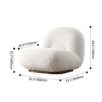 OffWhite Boucle Sherpa Floor Sofa Lounge Chair Soft Cushion Single Sleeper for Versatile Seating